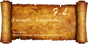 Faragó Leonarda névjegykártya